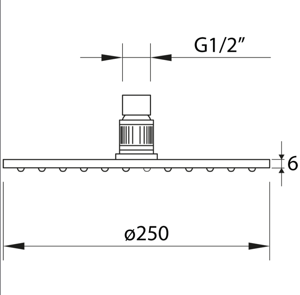 Pommeau de douche UP! Urban slim ⌀250 mm