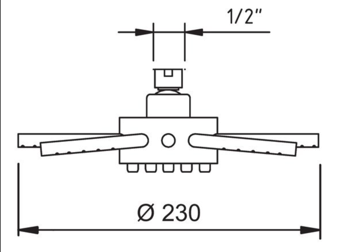 Pommeau de douche étoile