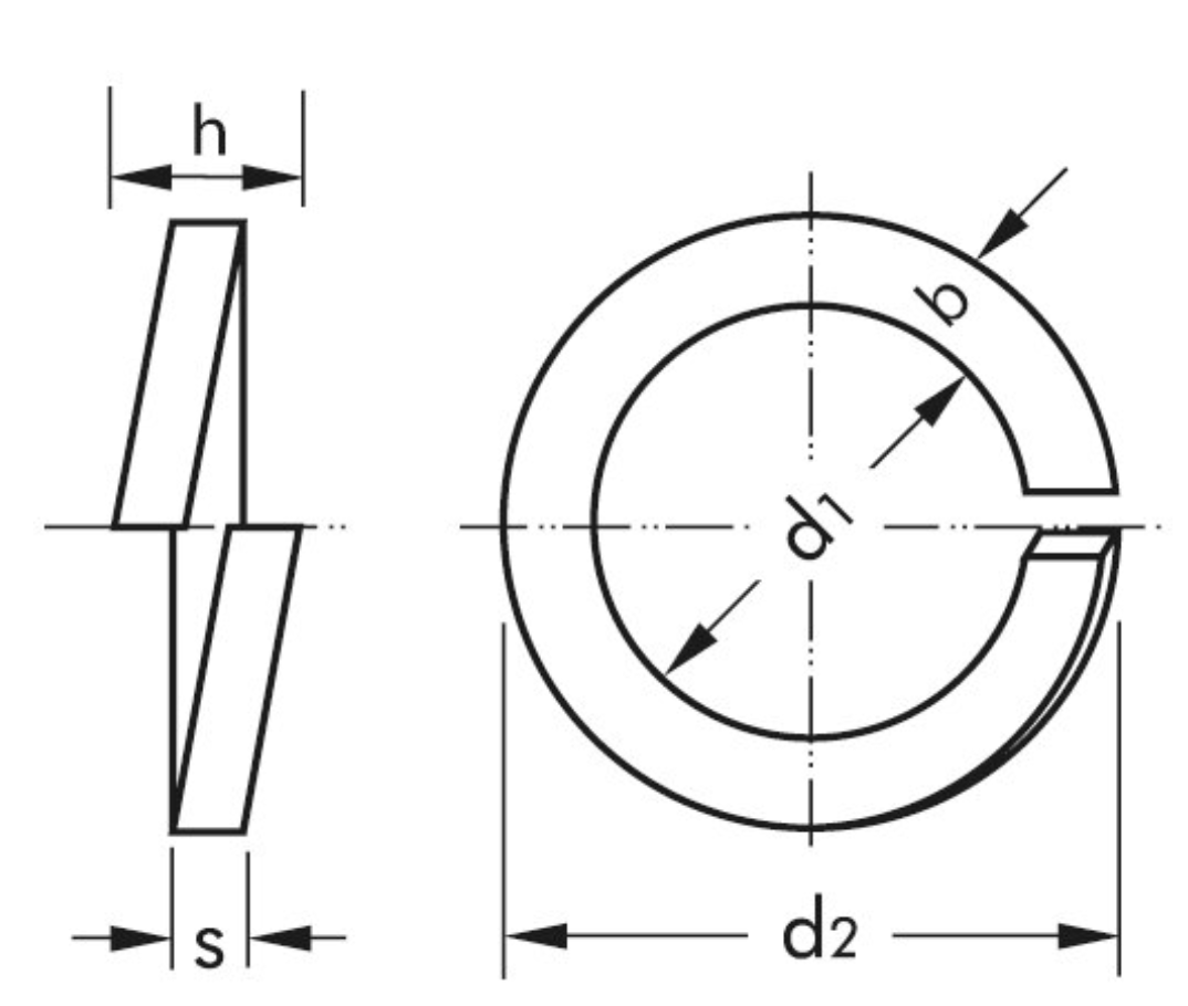 Rondelle élastique DIN 127B, M10 A2