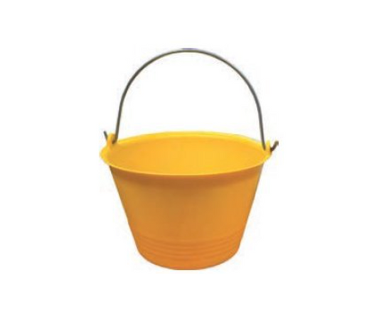 Seau en plastique jaune