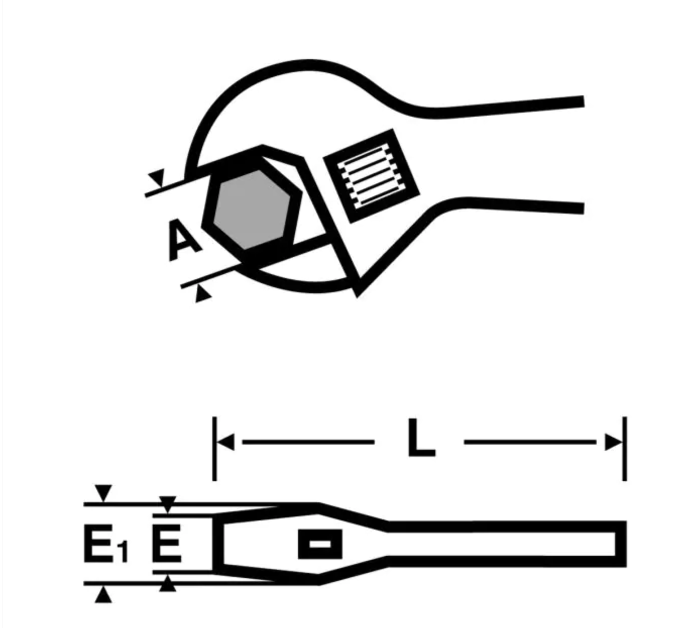Clé réglable extra légère à mâchoires fines