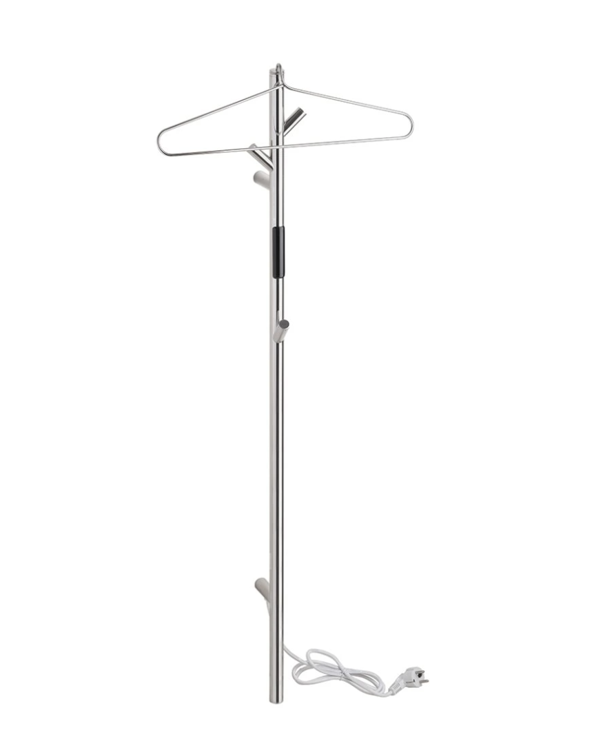 Sèche-serviettes chauffant en chrome poli