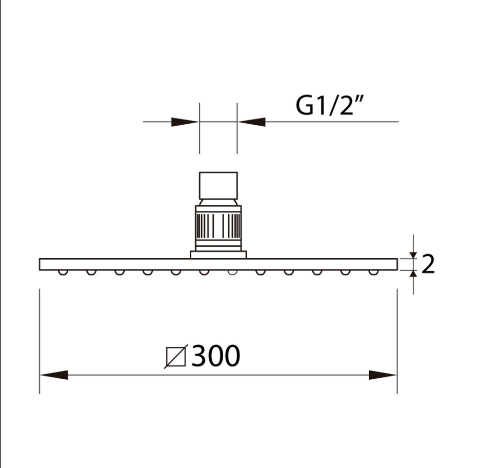 Pommeau de douche slim air en métal brossé anthracite