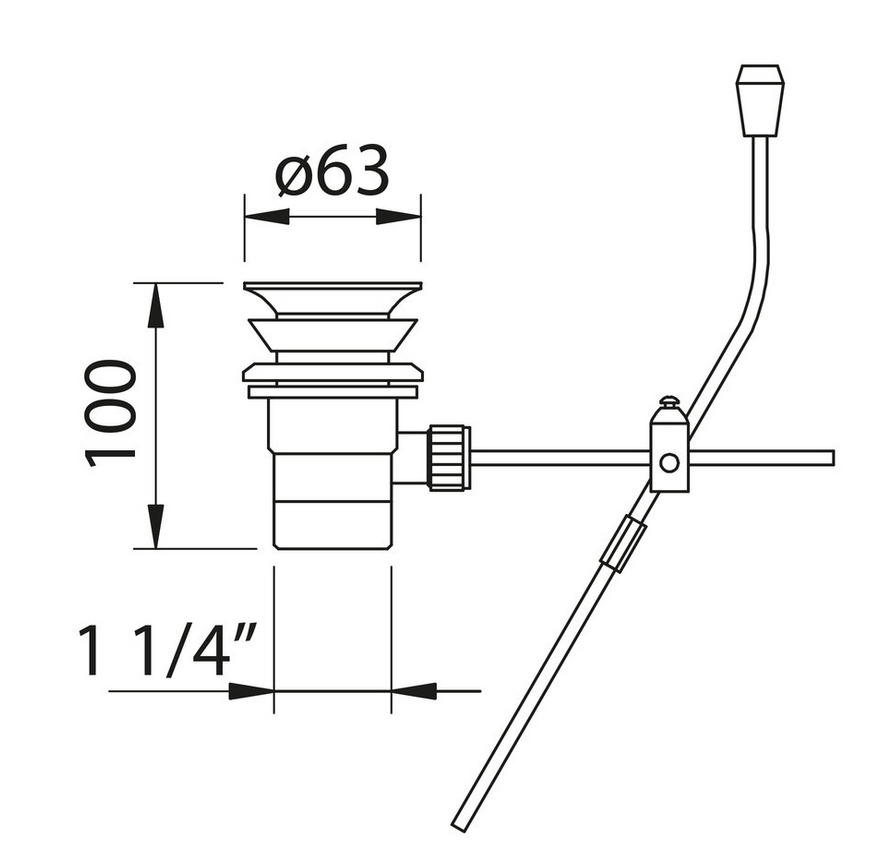 Bidet Mixer Style Pro with Pop-Up