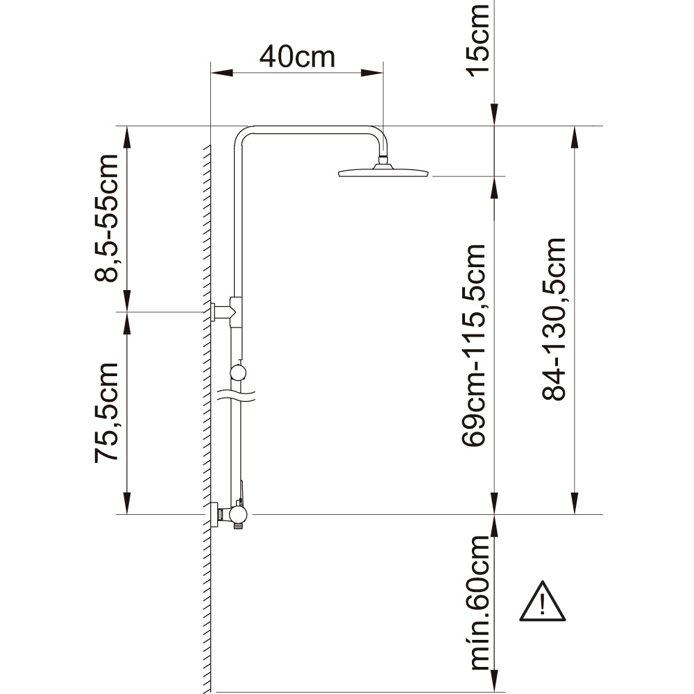 Doċċa Kompleta Panam Evo Iswed Matt